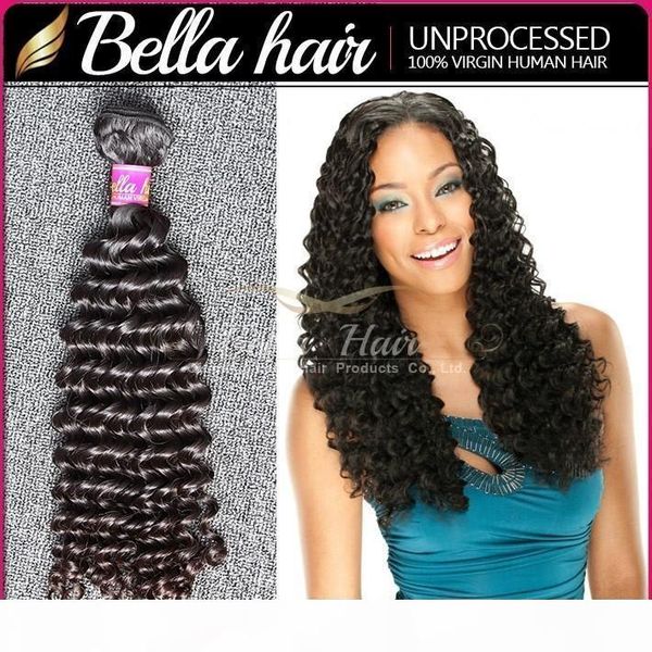 

unprocessed peruvian human hair weft mixed length 8~34inch deep wave hair 3 bundles natural color hair weft ing, Black