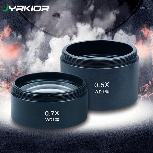 

stereo microscope 0.5x 0.7x auxiliary objective lens barlow lens 48mm wd120 wd165 anti-oil auxiliary objective dust mirror1