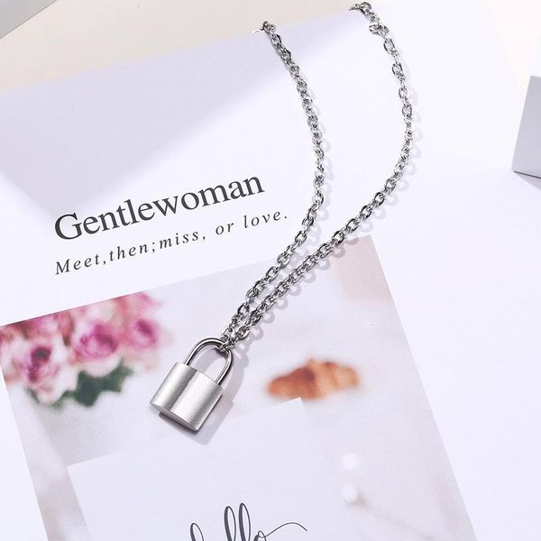 

key jewelry, delicate key pendant necklace in stainless steel, Silver