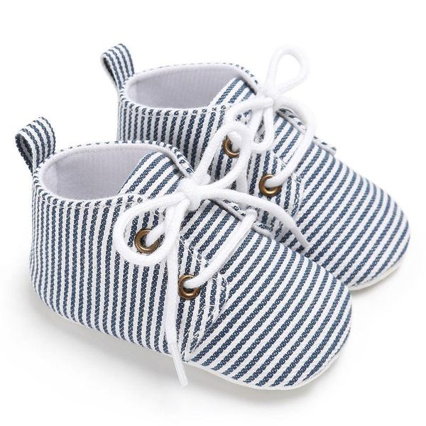 

first walkers soft bottom baby casual canvas shoes cotton kids booties boys girls striped sneakers crib moccasins