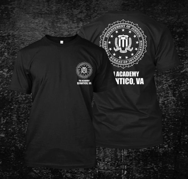 

sport men t shirt fashion fbi academy 2 quantico bw - custom men's black t-shirt tee summer t-shirt