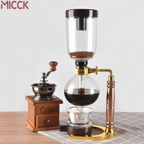 

micck 3 cups pots kettle pot set filter syphon coffee maker tea siphon heat-resistant household q1218