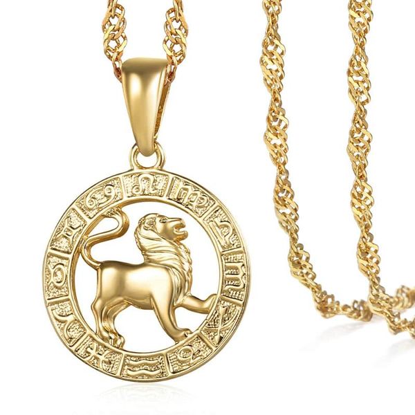 

pendant necklaces 12 horoscope zodiac sign for women men gold aries leo drop constellations davieslee jewelry gpm24, Silver