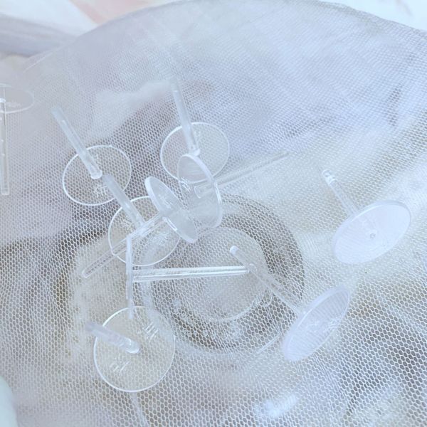 

n7ls4 cake transparent doll plastic decorative ornamentsaccessoriesbaking doll bottom stable 2cm ornaments mounting nails support small pili