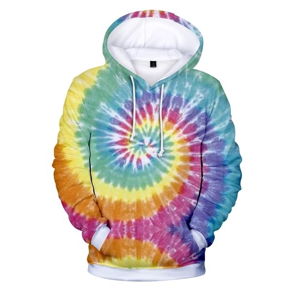 

tie dye hoodie sweatshirt women/men 3d printed hip pop hoodies sweatshirts pullover tumblr plus size jacket coat 4xl clothes y200915, Black