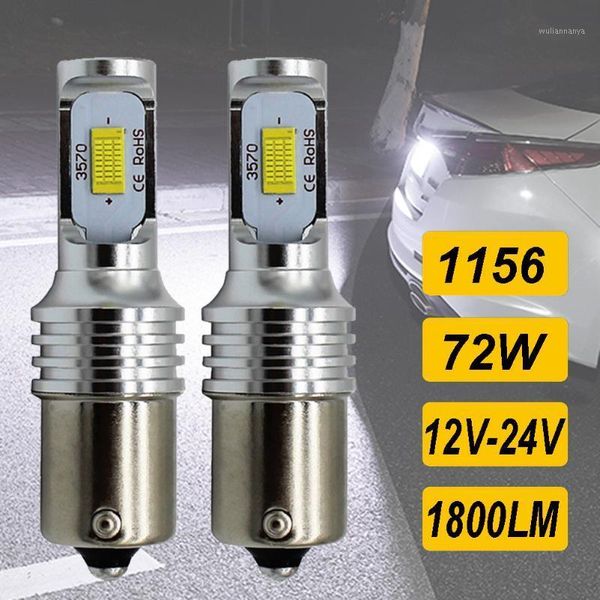 

2x ba15s 1156 p21w 72w high power car led rear reversing tail bulb signal light backup lamp sourcing white 12v 24v canbus1