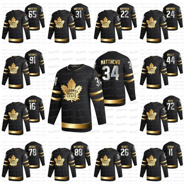 

womens joe thornton toronto maple leafs 2021 black golden edition mitch marner john tavares matthews simmonds boyd andersen nylander jersey, Black;red