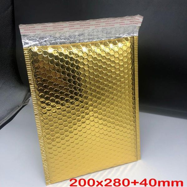 

10pcs gold foil plastic padded bubble envelopes bags mailers envelope with bubble mailing bag business wedding gift sqcoxv