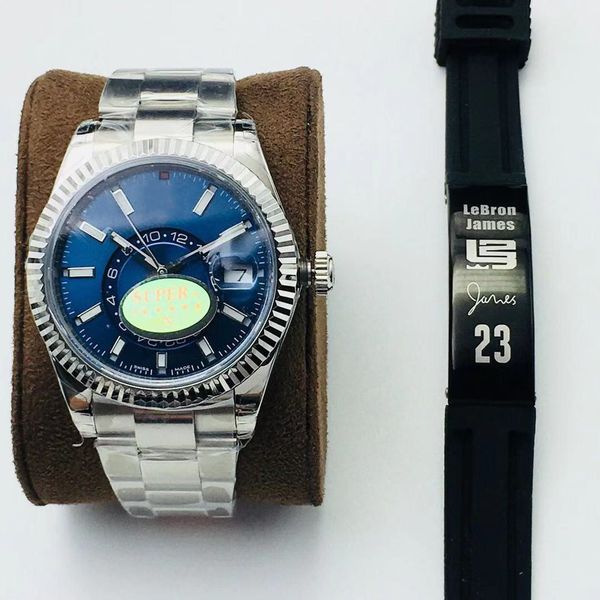 

noob factory size 42 mm rotate the outer ring to adjust the month function scratch-resistant sapphire crystal 9o4l 9001 movement, Slivery;brown