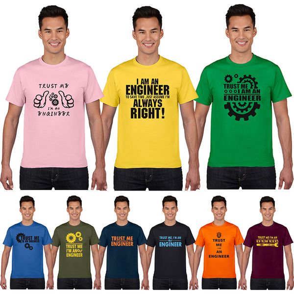 

sport yuanqishun letter t-shirt funny trust me i am an engineer humor series printing tshirt 100%cotton short sleeves tee