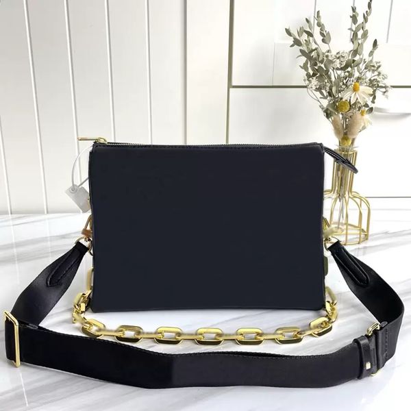 

fashion shoulder bags hair stick bag leather material canvas straps chain letters decoration style design men women universal pouch