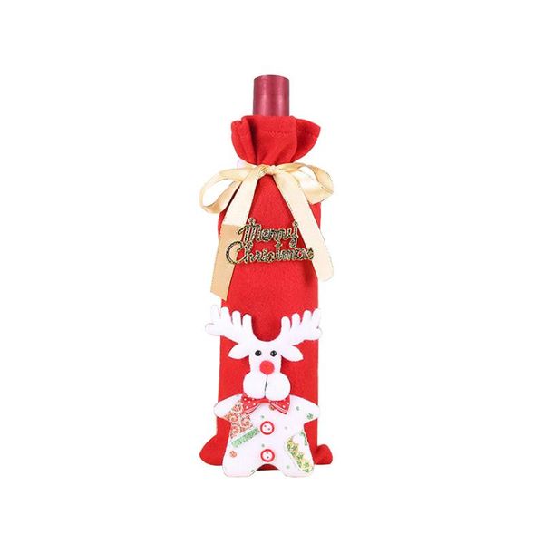 

christmas decorations santa claus wine bottles wine bags non-woven gift bags champagne wine sets dh0201
