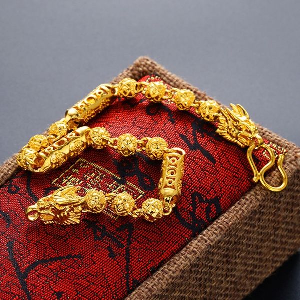 

lscpx мужской браслет jewelryjewelry jewelrysand золотой ткани браслет полая картина голова дракона вьетнам властный мужской и женской золот, Golden;silver