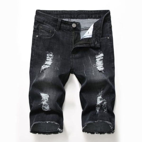 

men's jeans men denim shorts pants 2021 summer fashion brand quality, Blue