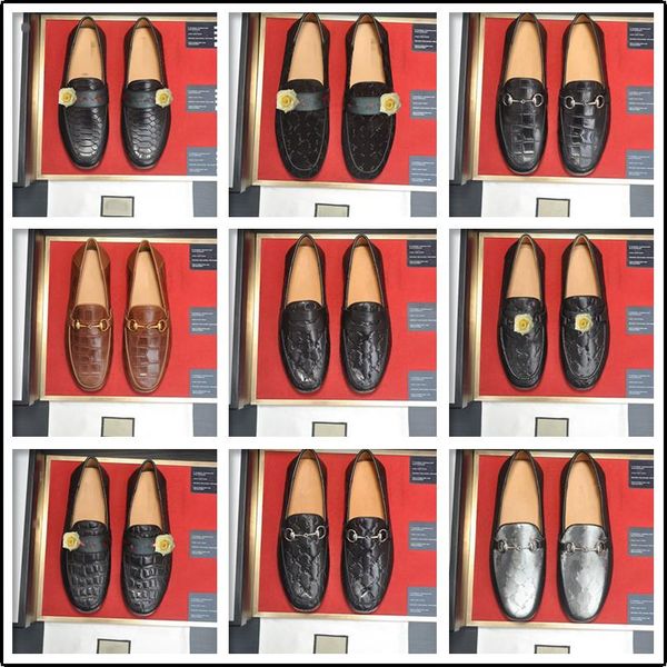 

cq7 designer men casual shoes genuine leather men loafers moccasins slip on designer men's flats breathable male driving shoes 11, Black