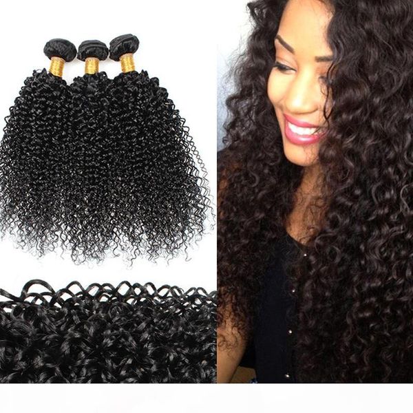 

new 7a brazilian hair products mongolian kinky curly hair extensions 3 4pcs afro kinky curly virgin human hair weaves natural black