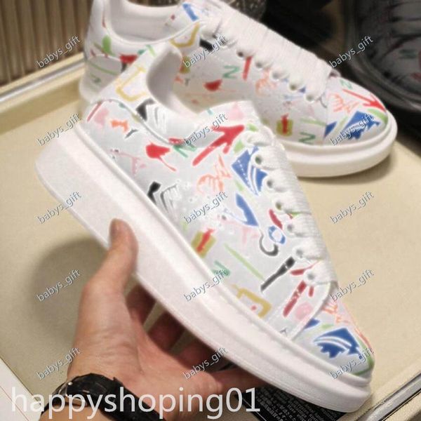 

2021 new graffiti design fashion luxueux alexander men's women's shoes basket sneaker size 35-44, Black