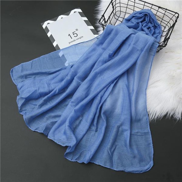 

2020 новый оголовье повседневная сплошные зимние шарфы женщины тонкие хлопковые шали и закручивают follard bandana femme hijab pashmina echa, Blue;gray