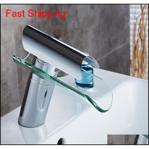 

new glass waterfall brass electroplating faucet bathroom counter basin washing basin and cold mixing f qylfsg bdenet