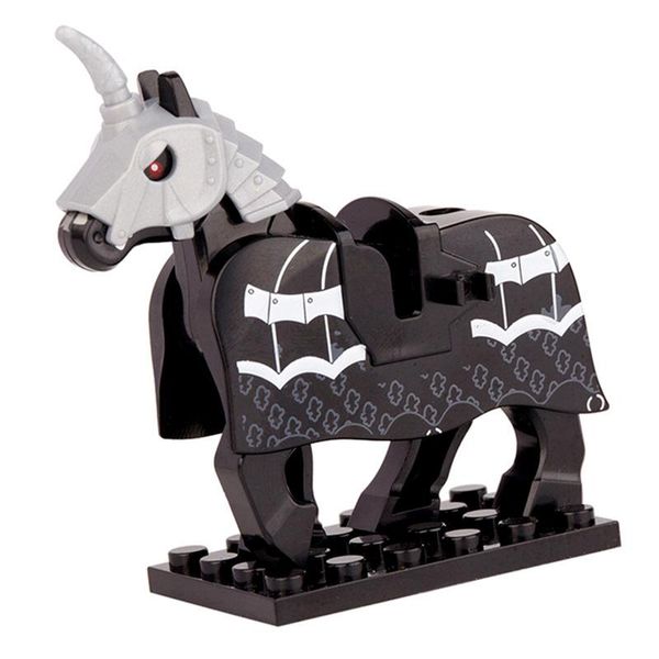 

single medieval knights war armored horse wild animal figure horse building blocks moc accessories sets model kits bricks toys qylsqv