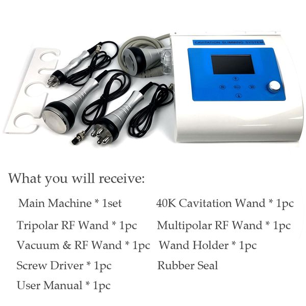 

new 4 in 1 vacuum lipo ultrasonic cavitation radio frequency multipolar rf body slimming machine anti cellulite salon equipment
