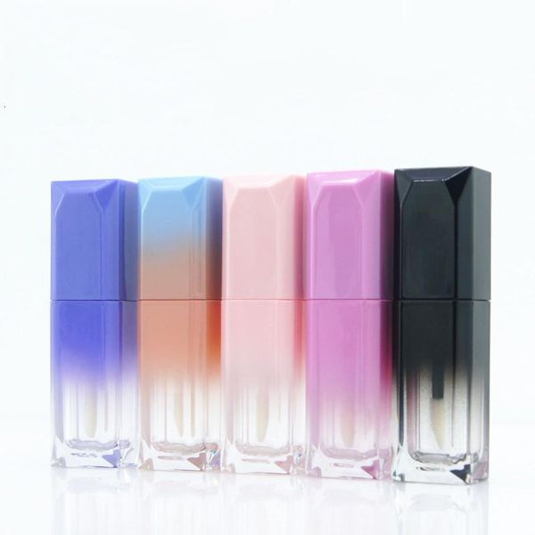 

storage bottles & jars 10-50pcs 5ml empty lipgloss tube square multicolor gradient lip blam glaze tubes cosmetic packaging gloss container