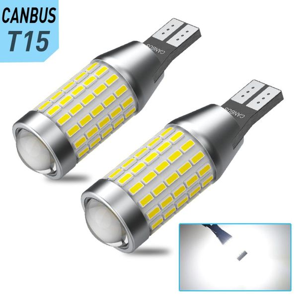 Luci di emergenza 2X 2200LM Lampadina LED T15 W16W ad alta luminosità Canbus Nessun errore 87pc 3014 SMD 921 912 Lampada Back Up Luce di retromarcia 6500K 12V Ambe rossa