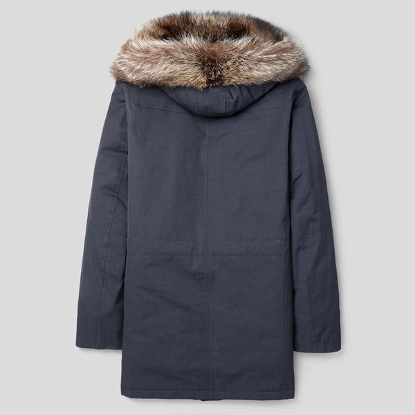 

men's leather & faux coat natural liner parka winter jacket men real raccoon fur collar warm parkas plus size f-nx-1787 my1783, Black