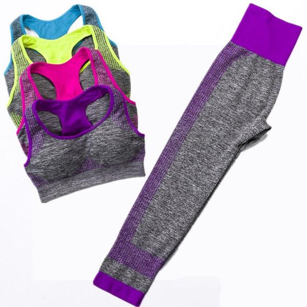 

yoga outfits quick dry set shockproof naked feel push up gather fitness gym women slimming leggings scrunch bucropped basic clothes, White;red