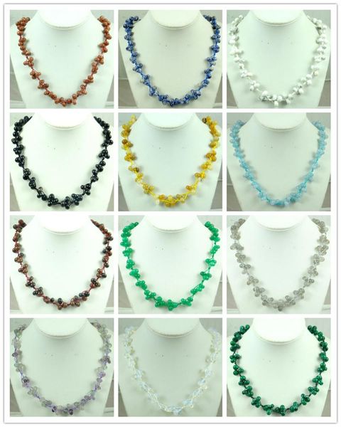

natural stone turquoises quartz crystal opal tiger eye beads pendant for diy jewelry making necklace accessories, Silver