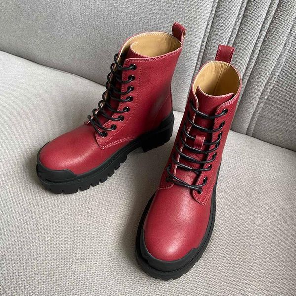 

motorcycle boots for women 2020 autumn winter fashion buckle strap round toe genuine leather boots women, Black
