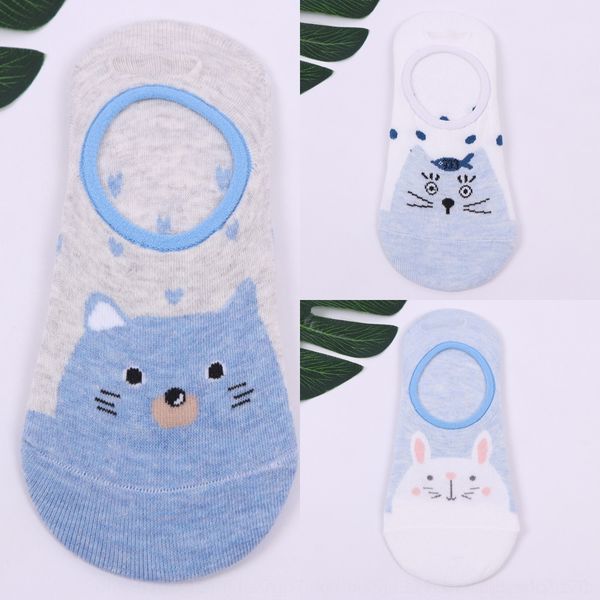 

3zwqh spring and summer children's silicone invisible invisible sockssilicone socks socksnon-slip blue mouth cute cartoon red and shall, Black