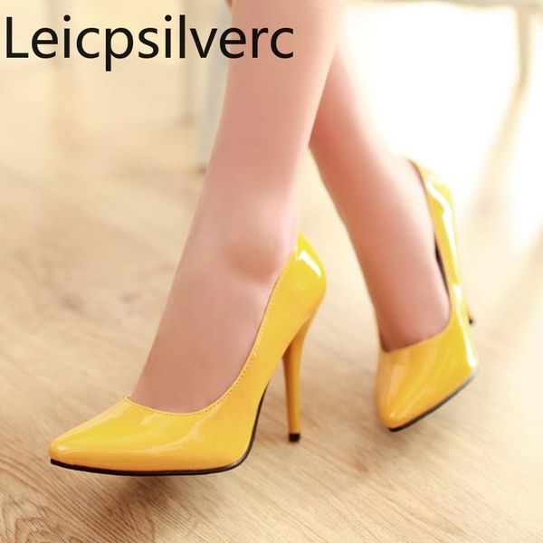 

pumps spring and autumn the new fashion pointed shallow mouth fine heel high heel women's shoes plus size 30-48, Black