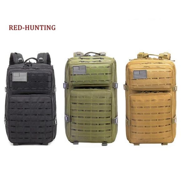 

outdoor bags tactical backpack laser cut molle bag 45l sport hiking rucksack