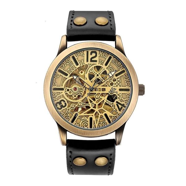 

watch mechanical 9289 shenhua men's6gc61rj4, Slivery;brown