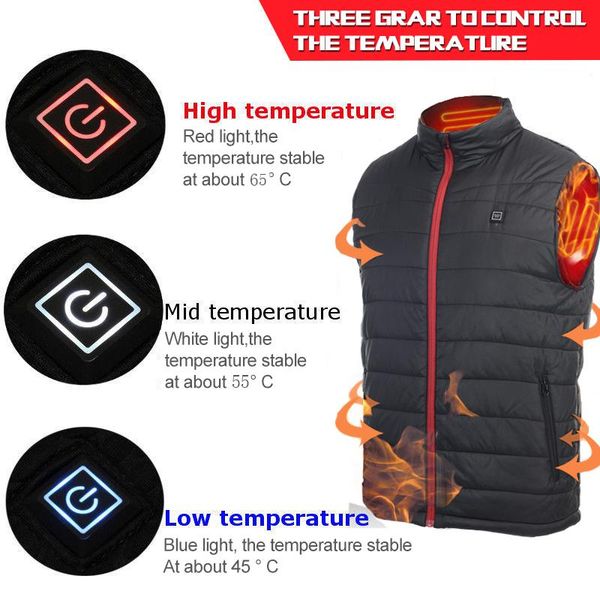 

heated vest men's lightweight with battery pack usb electric heating vest washable warm for outdoor hiking camping hunting, Gray;blue