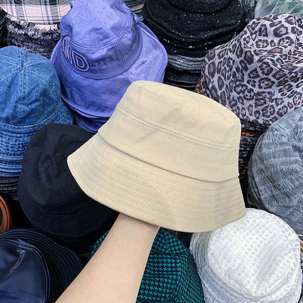 

version simple and korean versatile fisherman's hat for women shopping in spring, Blue;gray