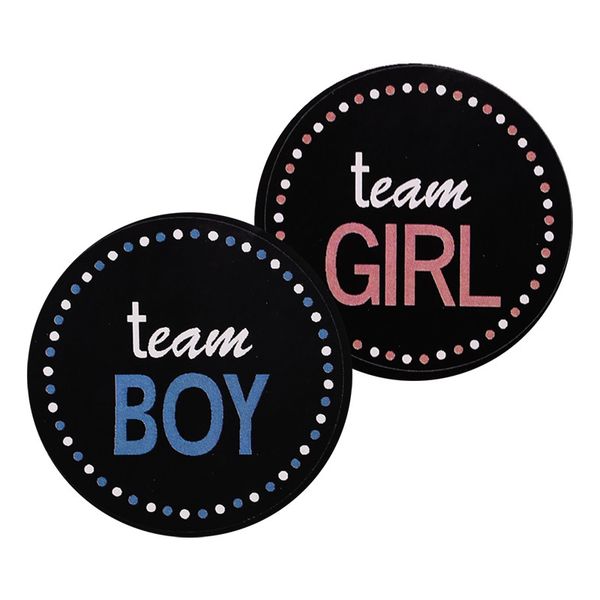 

24/48pcs team stickers boy or girl vote sticker for gender reveal party creative decoration baby shower supplies
