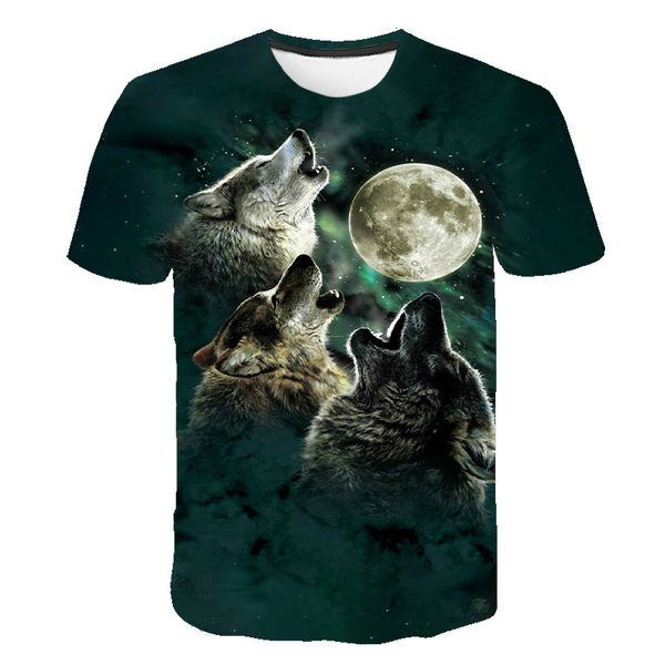 

mens summer wolf animal printing blouse male 3d animal 3d print shirts comics aesthetic horror men clothing
