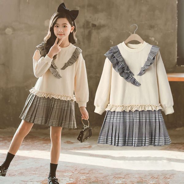 

fashionable autumn foreign sle girls' new 2020 drs big children's korean plaid pleated skirt jp02r9w1clkc, Red;yellow