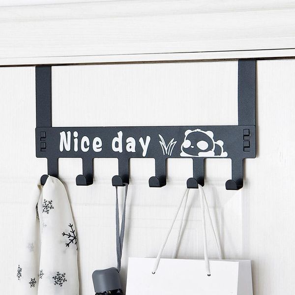 

hooks & rails cut iron drilling over door hook for hanging coat hanger hat bag holder rack kitchen organizer home decor