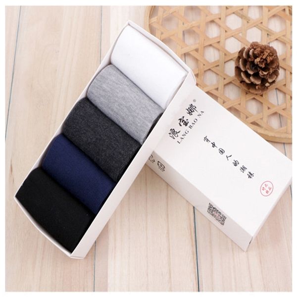 

gvfsn men's autumn and sweat men's boutique deodorant sports short box shipping socks pure cotton leisure and winter absorbing soc, Black