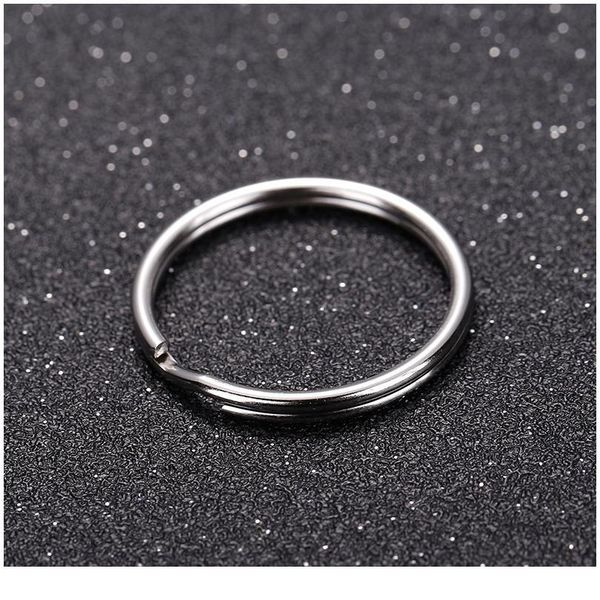 

10/40pcs 20/25mm polished silver color keyring keychain split key rings link circle women men diy key chains acc jllspk
