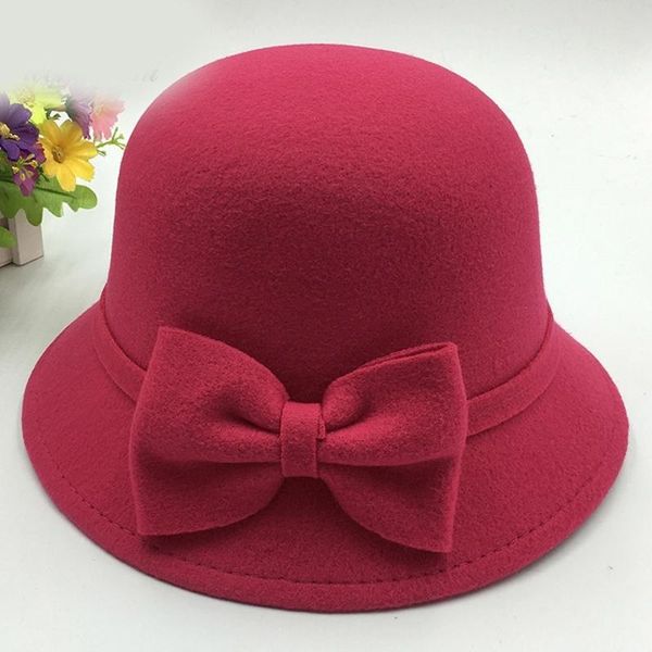 

goods ladies fashion hat dong basin new of trilby felt qiu wool solid casual simple trendy blanket classical, Blue;gray