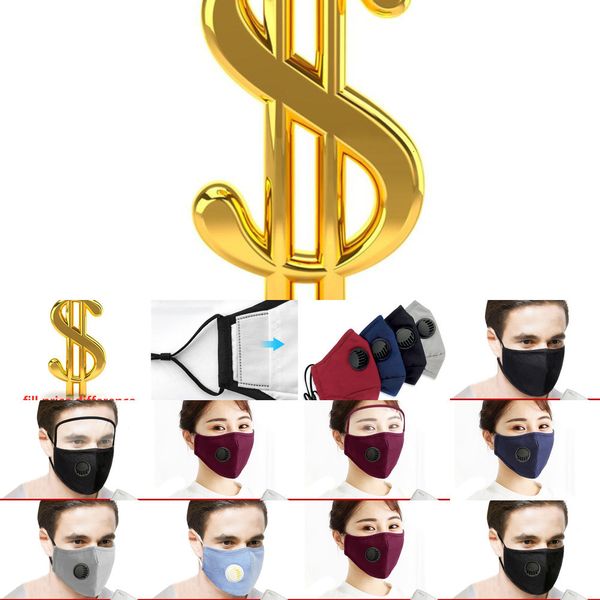 

factorybanrpcs face breathing valve 2 with fashion mask pm2.5 filter cotton dust and smog reusable protecti xa1z