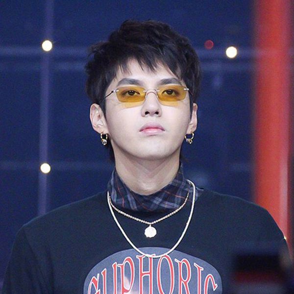 

china's new rap star wu yifan same yellow sunglasses transparent huangchao brand men's fashion online, White;black
