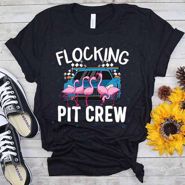 

спорт flocking pit crew flamingo lover гонка японского дрифт anime автомобили motorsport женщина мужчины подарки тенниска