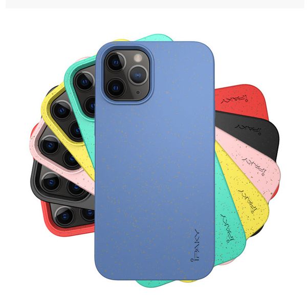 

eco-friendly wheat straw design tpu cell phone cases for iphone 12 mini 12 11 pro max recycle mobile case