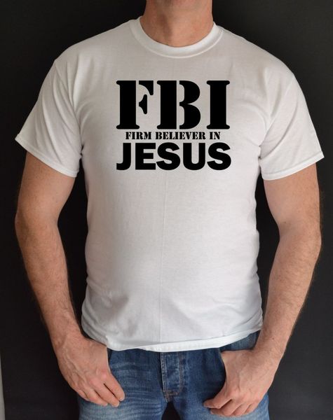 

sport fashion summer straight 100% cotton fbi jesus ,jesus,christian,god,religion,fun,t shirt tee shirt