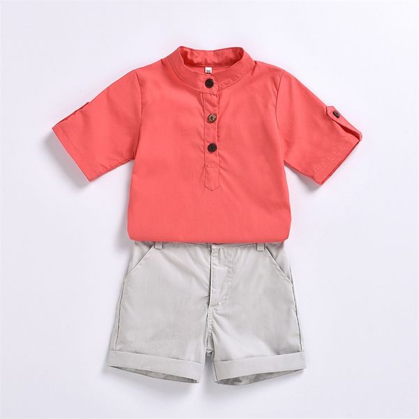 Baby Sommer Kleidung Sets Kleinkind Neugeborene Kinder Baby Jungen Kleidung T-shirt Tops Kurze Hosen Wassermelone rote hemd shorts Outfits 20220308 H1